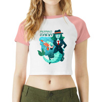 Mermaid Mafia, Mermaid Mafia Art, Mermaid Mafia Vintage, Mermaid Mafia Raglan Crop Top | Artistshot