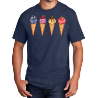 Assorted Ice Cream Cones T  Shirt Assorted Ice Cream Cones Set   Blueb Basic T-shirt | Artistshot