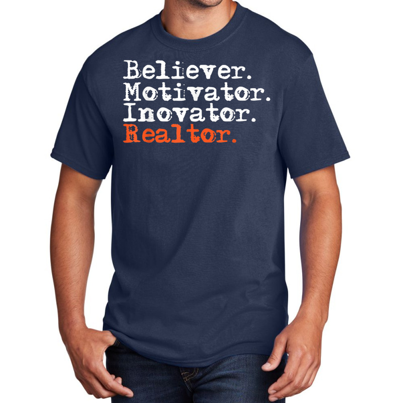 Motivator Believer Innovator Educator Teacher Gift Retro T Shirt Basic T-shirt by kewisharemeliadq | Artistshot