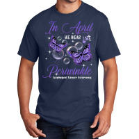 In April We Wear Periwinkle Butterfly Esophageal Cancer T Shirt Basic T-shirt | Artistshot