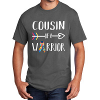 Cousin Of A Warrior Autism Awareness Basic T-shirt | Artistshot