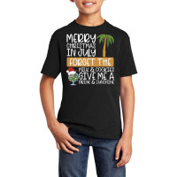 Summer Christmas T  Shirt Merry Christmas In July, Forget The Milk And Basic Youth T-shirt | Artistshot