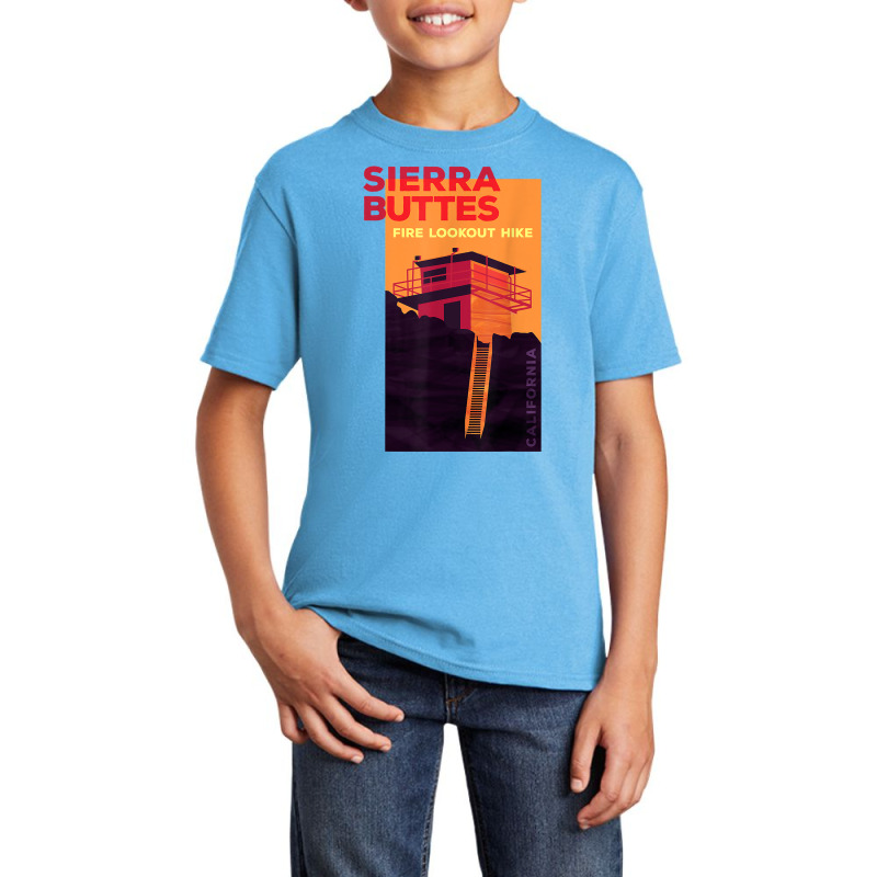 Sierra Buttes Fire Lookout Hike   California T Shirt Basic Youth T-shirt by michealamifflin | Artistshot