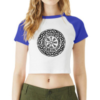 Viking Compass Vegvisir Icelandic Celtic Norse Viking Symbol T Shirt Raglan Crop Top | Artistshot