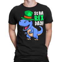 Happy St Pat Rex Day Dinosaur Irish Shamrock St Pa T-shirt | Artistshot