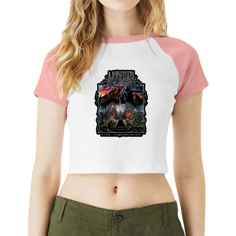 Lightning Strikes Raglan Crop Top by SpencerLarsen | Artistshot