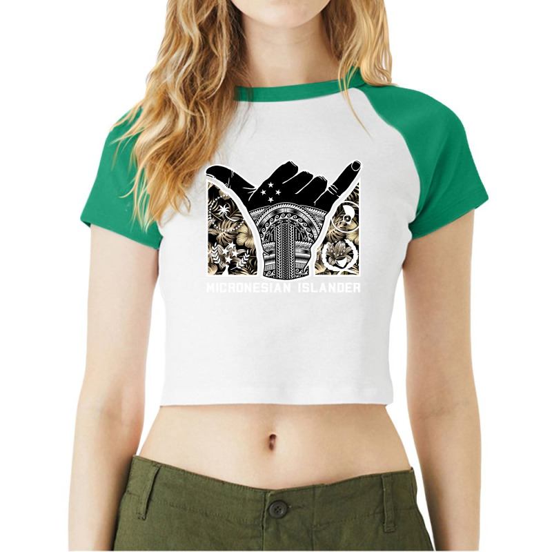 Micronesian Islander Sweatshirt Raglan Crop Top by cm-arts | Artistshot