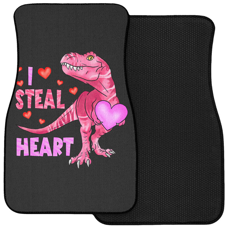 I Steal Hearts Dinosaur Lover Kids Boys Valentines Front Car Mat | Artistshot