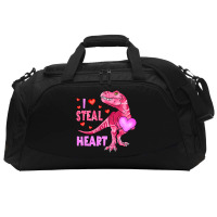 I Steal Hearts Dinosaur Lover Kids Boys Valentines Active Duffel | Artistshot