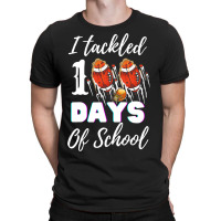 I Tackled 100 Day Of School Football Boy 100th Day T-shirt | Artistshot