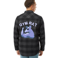 Gym Rat Work Out Weight Lifting Cross Train Flannel Shirt | Artistshot