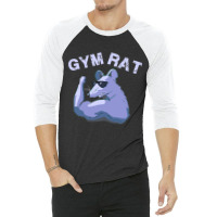 Gym Rat Work Out Weight Lifting Cross Train 3/4 Sleeve Shirt | Artistshot