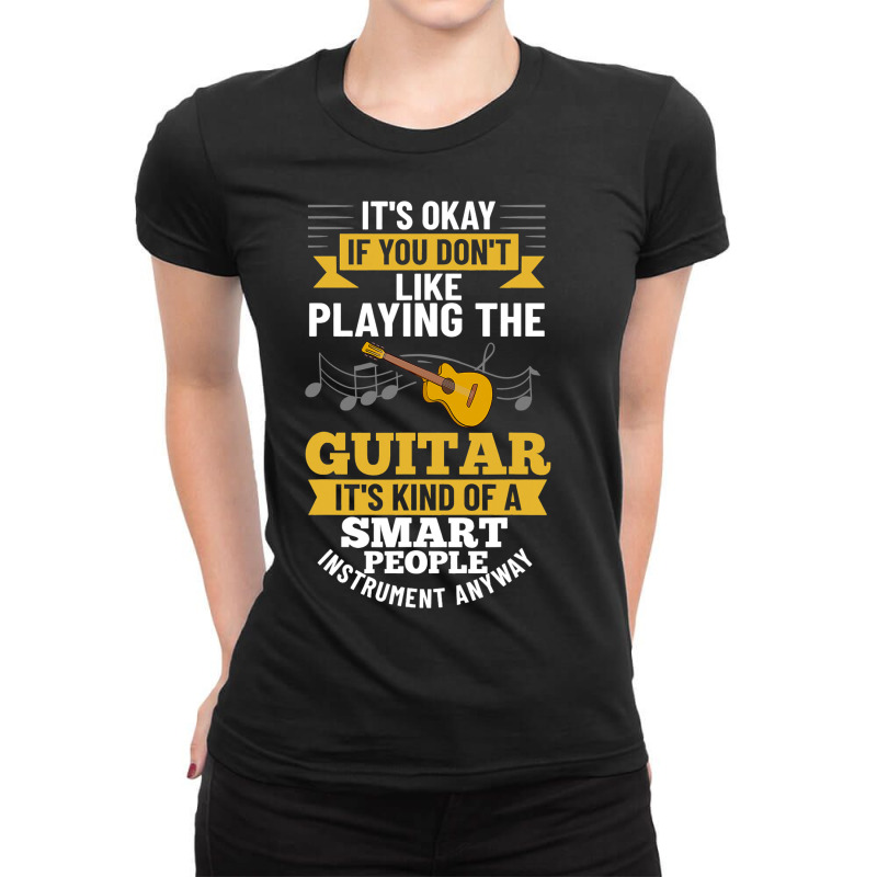 Guitar Lesson Guitarist Beginner Music Instrument  Ladies Fitted T-Shirt by KarimSatterfield | Artistshot