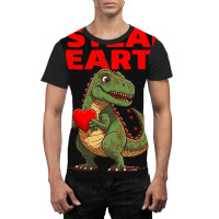 I Steal Hearts Trex Cute Valentines Day Boys Girls Graphic T-shirt | Artistshot