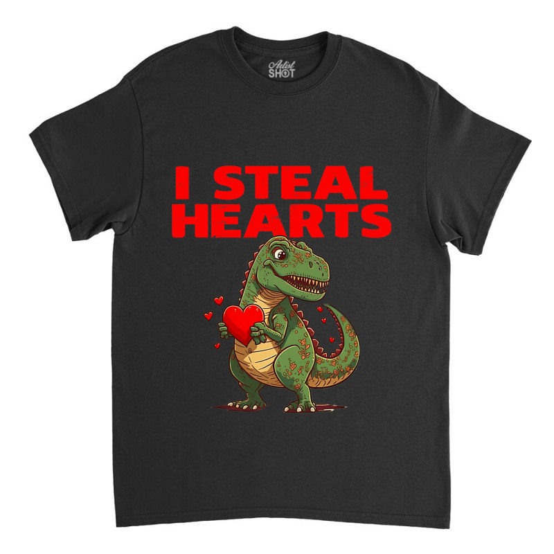 I Steal Hearts Trex Cute Valentines Day Boys Girls Classic T-shirt | Artistshot