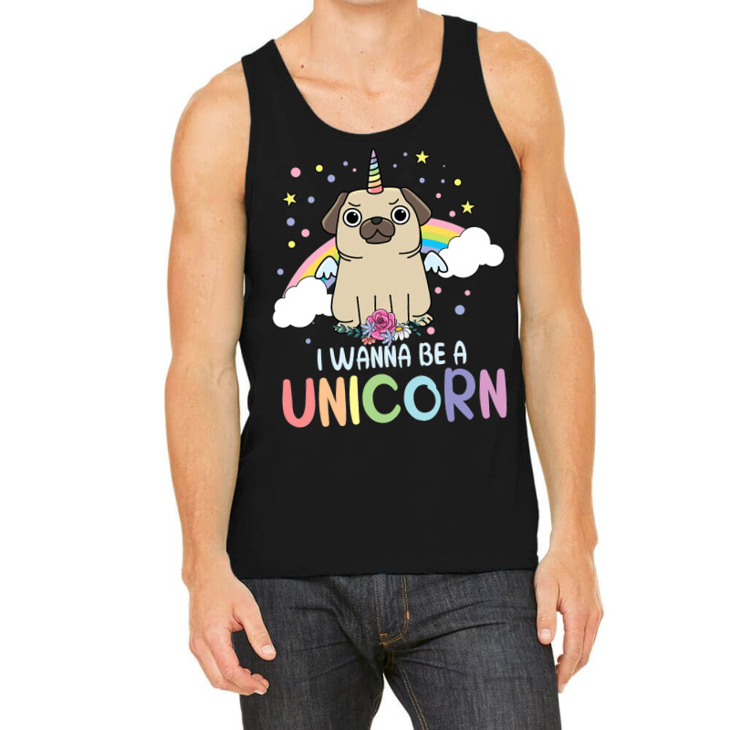 I Wanna Be A Unicorn Rainbow Puppy Magic Tank Top | Artistshot