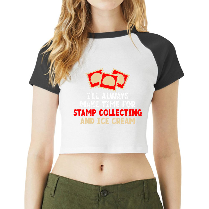 Ill Always Make Time For Stamp Collecting And Ice  Raglan Crop Top by ClevelandParmenter | Artistshot