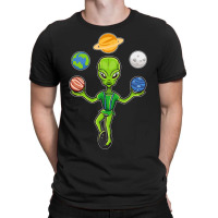 Alien Juggling Planets T-shirt | Artistshot