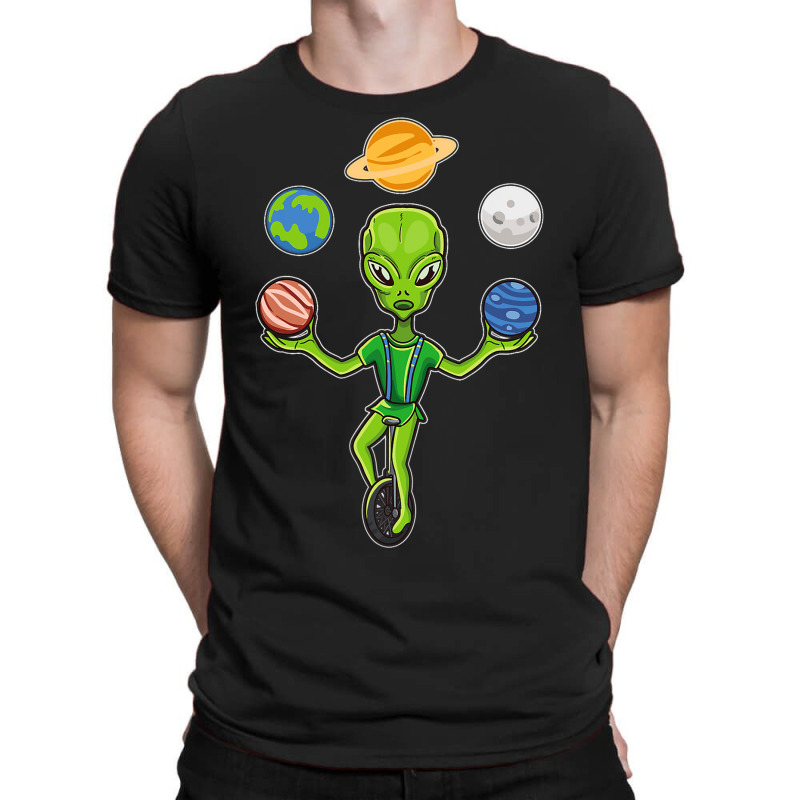 Alien Juggling Planets T-shirt | Artistshot