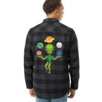 Alien Juggling Planets Flannel Shirt | Artistshot