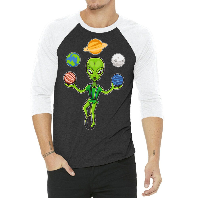 Alien Juggling Planets 3/4 Sleeve Shirt | Artistshot