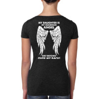 My Daughter Is My Guardian Angel She Watches Over Women's Triblend Scoop T-shirt | Artistshot