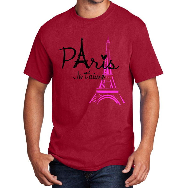 I Love Paris Eiffel Basic T-shirt by Begegeg | Artistshot