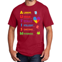 Inspiring And Colorful Autism Acronym Asd Awareness Basic T-shirt | Artistshot