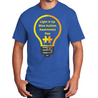 Light It Up Blue Autism Awareness Day Basic T-shirt | Artistshot