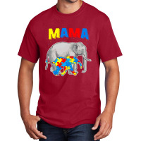 Mama Elephant Autism Awareness Basic T-shirt | Artistshot