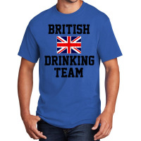 British Drinking Team Funny Country Britain Flag Basic T-shirt | Artistshot