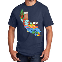 Vintage Badge   California State Map Gifts T Shirt Basic T-shirt | Artistshot