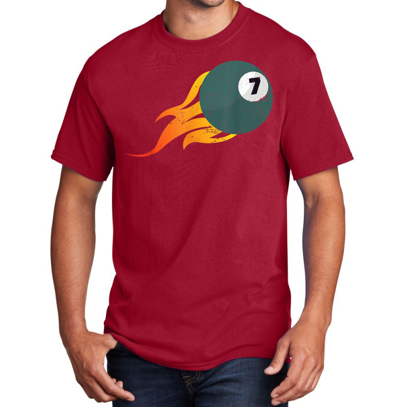 Billiard Player Billiard Ball On Flame 8 Ball Billiard Table T Shirt Basic T-shirt | Artistshot