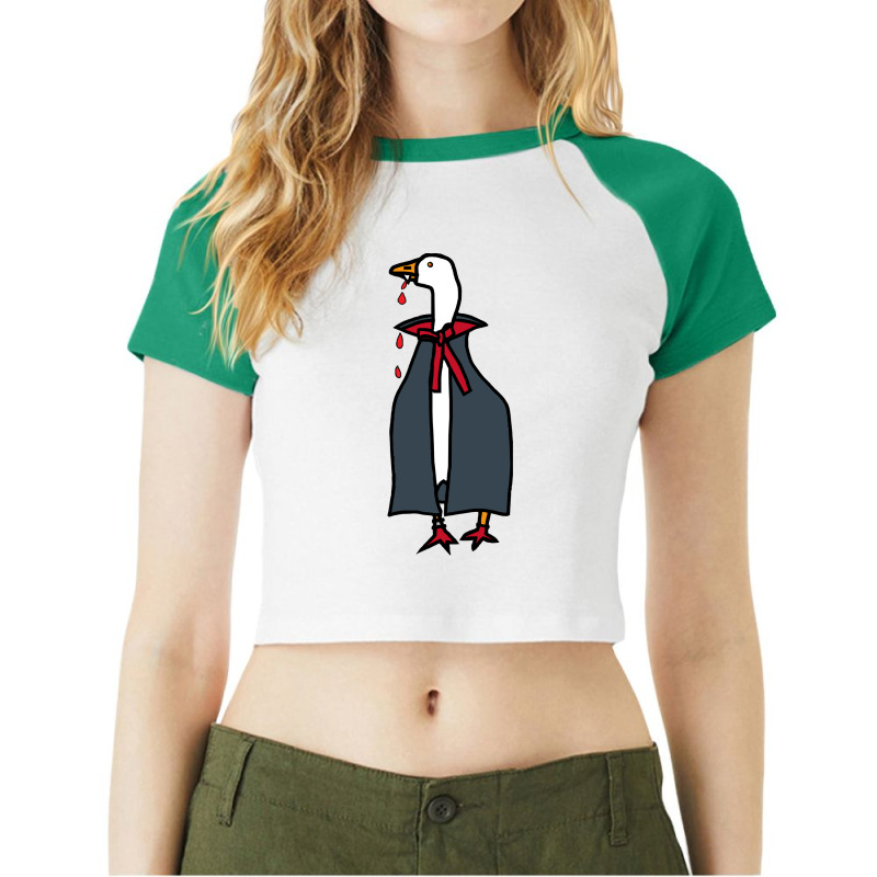 Halloween T  Shirt Halloween Horror Vampire Gaming Goose T  Shirt Raglan Crop Top by whistlerobust | Artistshot