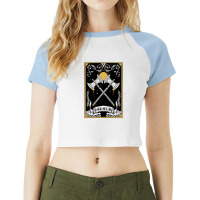 Dnd Barbarian Tarot Raglan Crop Top | Artistshot