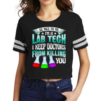 Be Nice To Me Funny Lab Medical Tech Lab Week Labo Scorecard Crop Tee | Artistshot