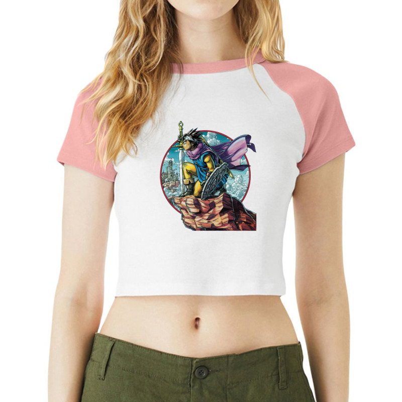 Dragon Quest Iii Raglan Crop Top by cm-arts | Artistshot