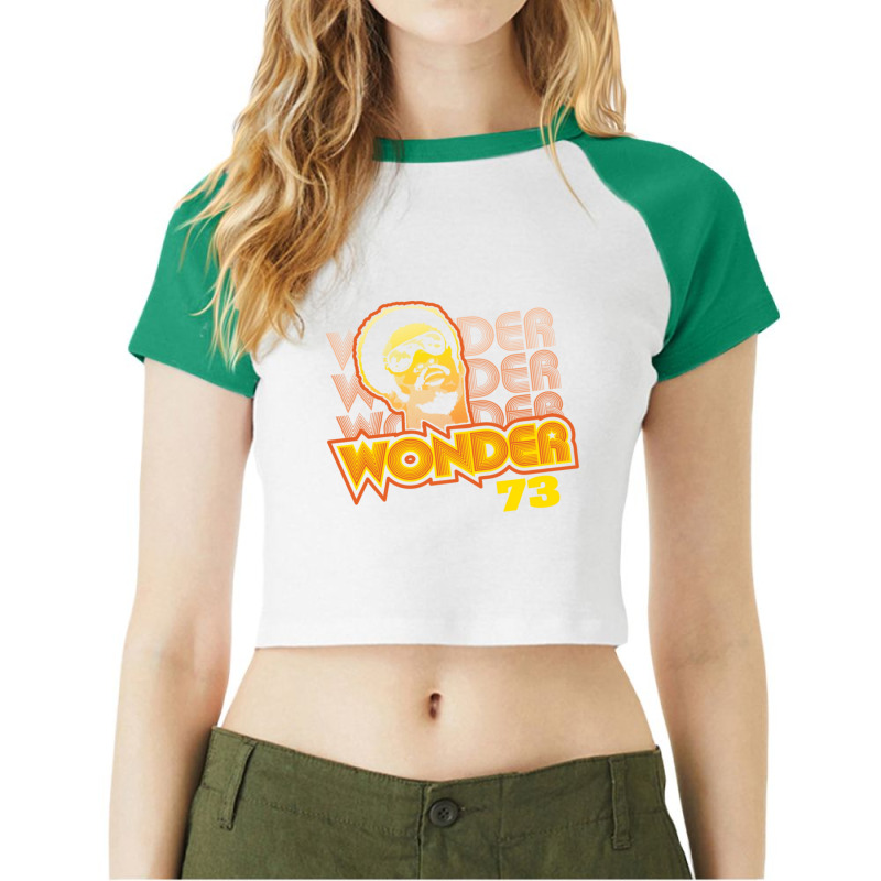 Stevie Wonder 73 Raglan Crop Top by cm-arts | Artistshot