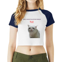 Leetcode Problem Crying Cat Meme Raglan Crop Top | Artistshot