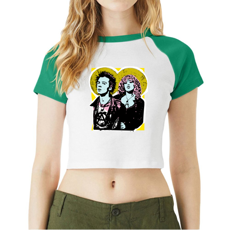 Sid And Nancy Raglan Crop Top by cm-arts | Artistshot