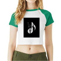 Musical Note - Singer Raglan Crop Top | Artistshot