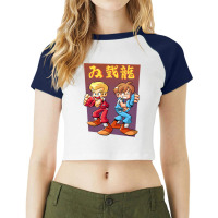 Billy _ Jimmy Lee_s Double Dragon     (1) Raglan Crop Top | Artistshot