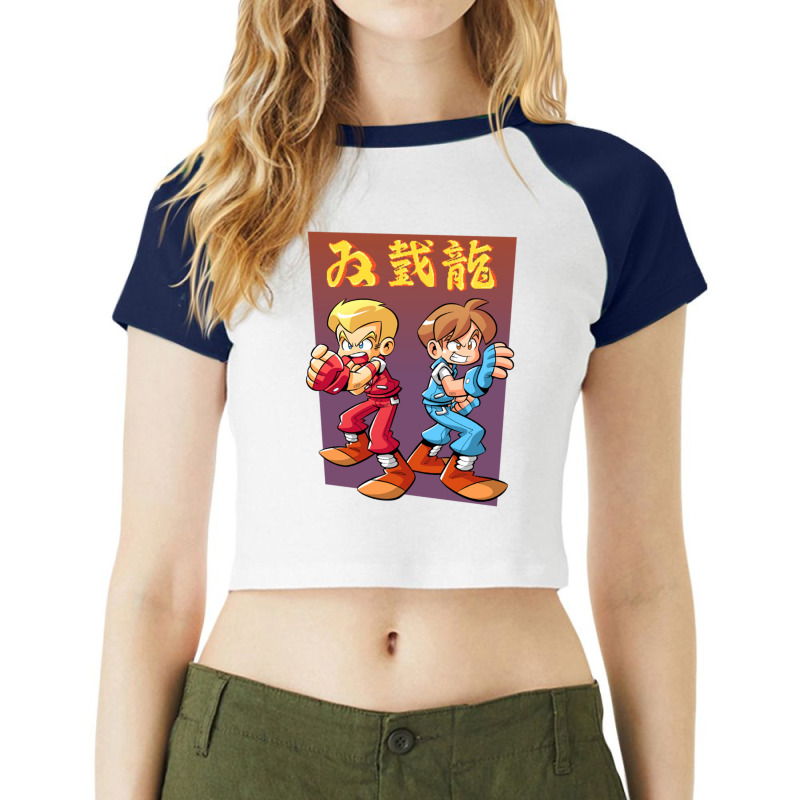 Billy _ Jimmy Lee_s Double Dragon     (1) Raglan Crop Top by ERNIEHERNANDEZ | Artistshot