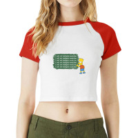 The Simpsons Bart I Will Not Instigate Revolution Raglan Crop Top | Artistshot