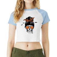 Spooky Halloween Momster Novelty Scary Fall Holiday Item T Shirt Raglan Crop Top | Artistshot