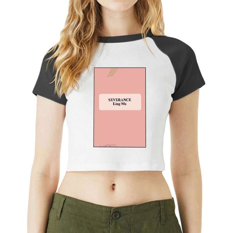 Severance Book Cover Raglan Crop Top by cm-arts | Artistshot