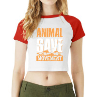 Save Animals T  Shirt Animals Save Movement Shelter Love Pets Animal Q Raglan Crop Top | Artistshot