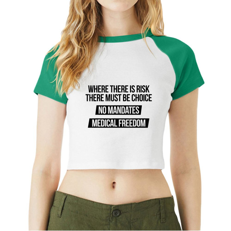 Medical Freedom No Mandates Anti Vaccination Gift T Shirt Raglan Crop Top by cm-arts | Artistshot