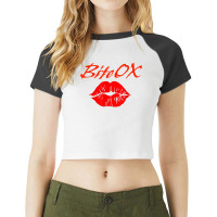 Lips Bitters Kissing Kisser T Shirt Raglan Crop Top | Artistshot