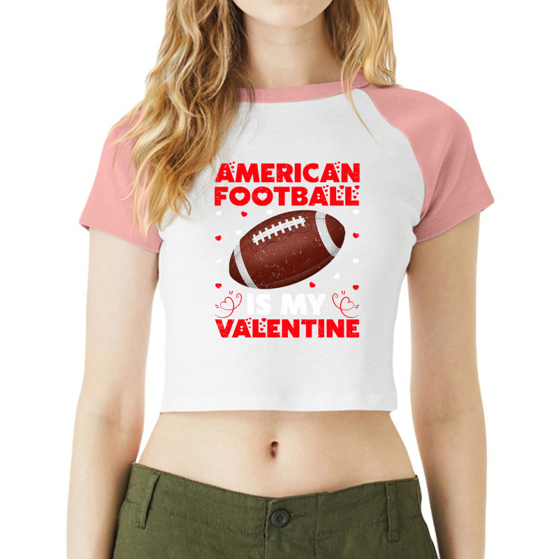 American Football Is My Valentine 13 Football Player Raglan Crop Top by coolquirrell | Artistshot